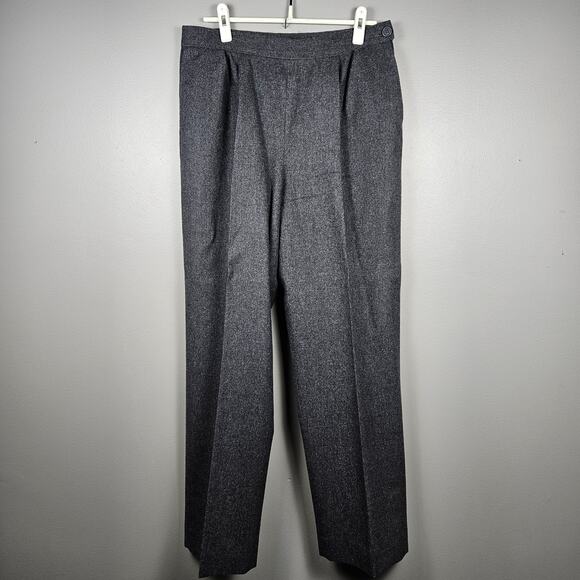 Vintage Pendleton Miss Gray Wool Dress Pants High Rise Pleated USA Womens 80s - Picture 1 of 12